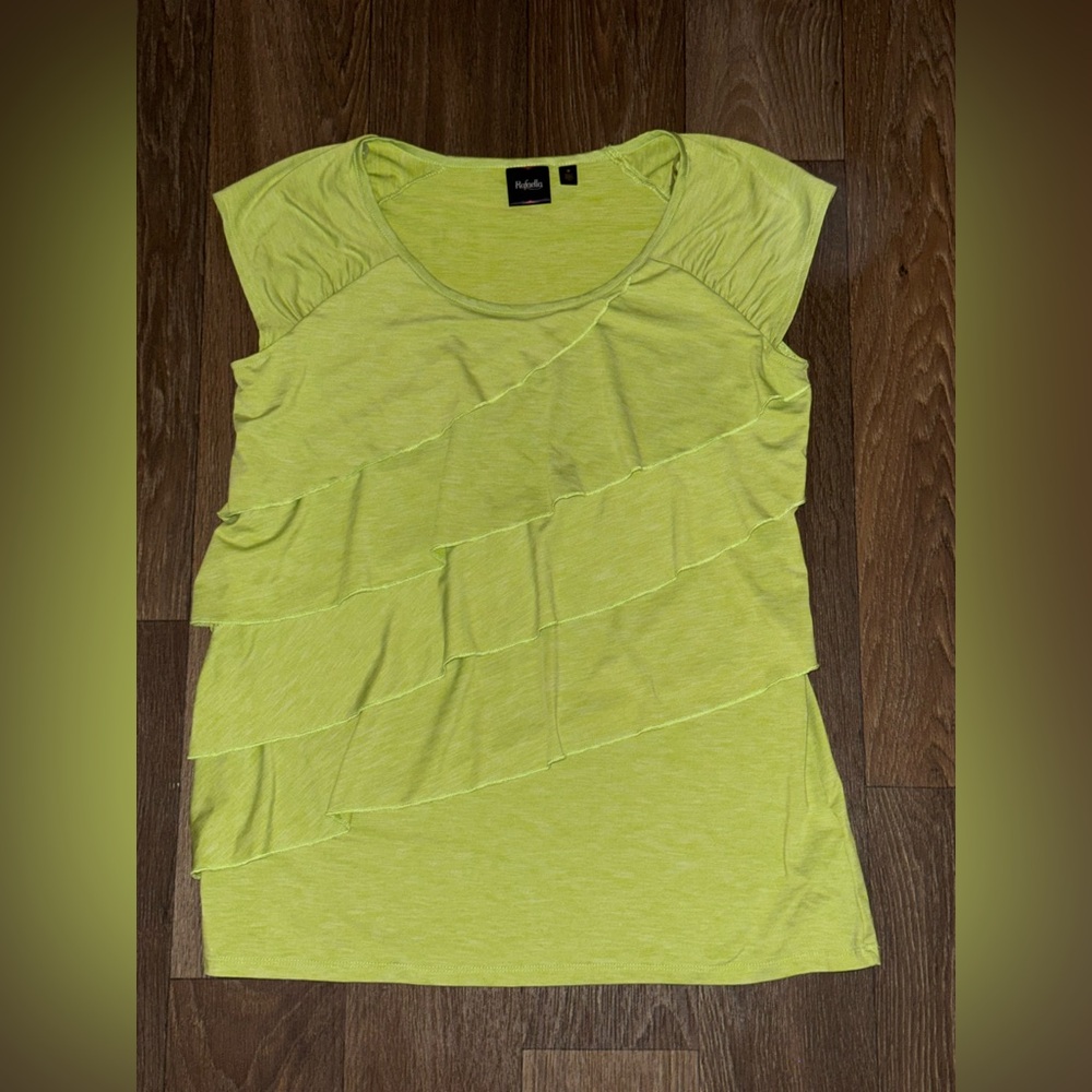Rafaella Women’s Medium Layered Ruffles Shirt